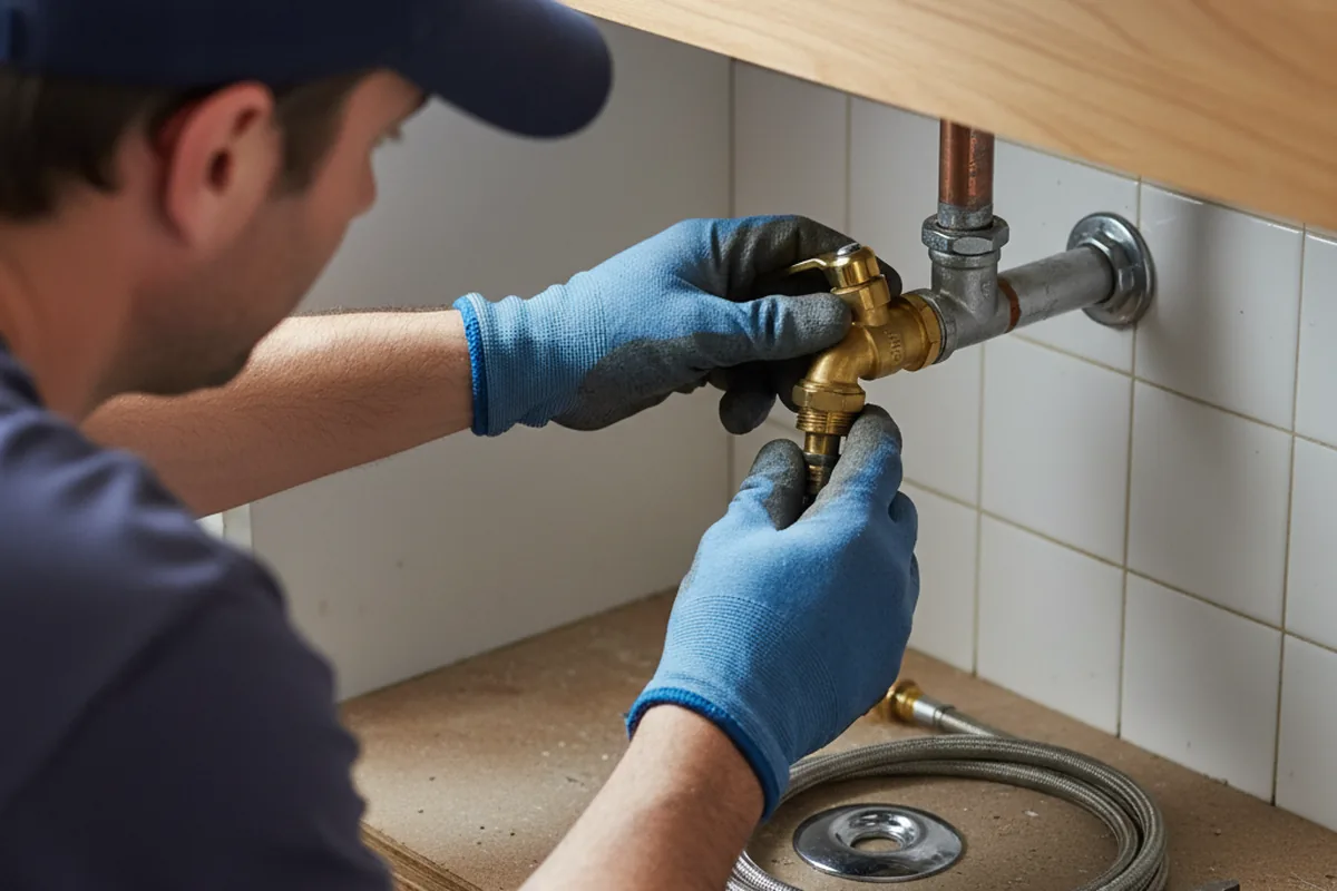Shutoff valve and fitting work during Emergency Plumbing in Limaville